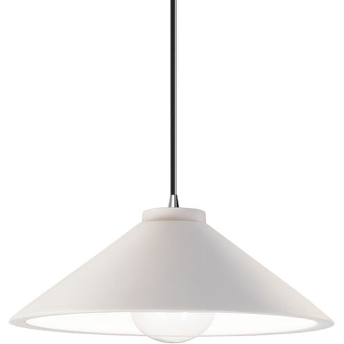 Radiance Collection LED 11.75 inch Matte White with Dark Bronze Pendant Ceiling Light