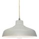 Radiance 1 Light 11.5 inch Matte White and Brushed Nickel Pendant Ceiling Light