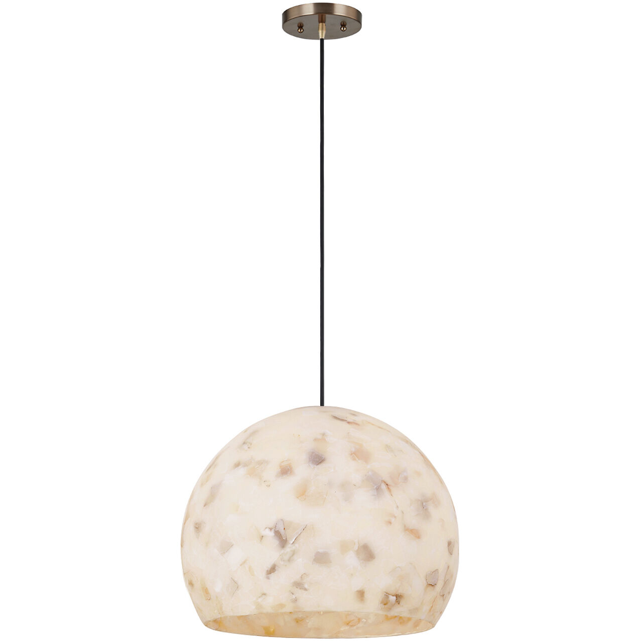 Alabaster Rocks Collection 1 Light 13 inch Brushed Brass Pendant Ceiling Light, Globe Family