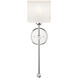 Sequoia Wall Sconce Wall Light in Polished Chrome, Opal