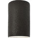 Ambiance Cylinder LED 7.75 inch Hammered Iron ADA Wall Sconce Wall Light, Large