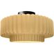 Radiance Collection - Pleated Tier LED 16.5 inch Muted Yellow and Matte Black Semi-Flush Ceiling Light in Dedicated LED, 16.5W x 8H, Form+Finish+Function