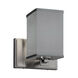 Textile 7 inch Polished Chrome Wall Sconce Wall Light in LED, Cream, Square with Flat Rim, Era