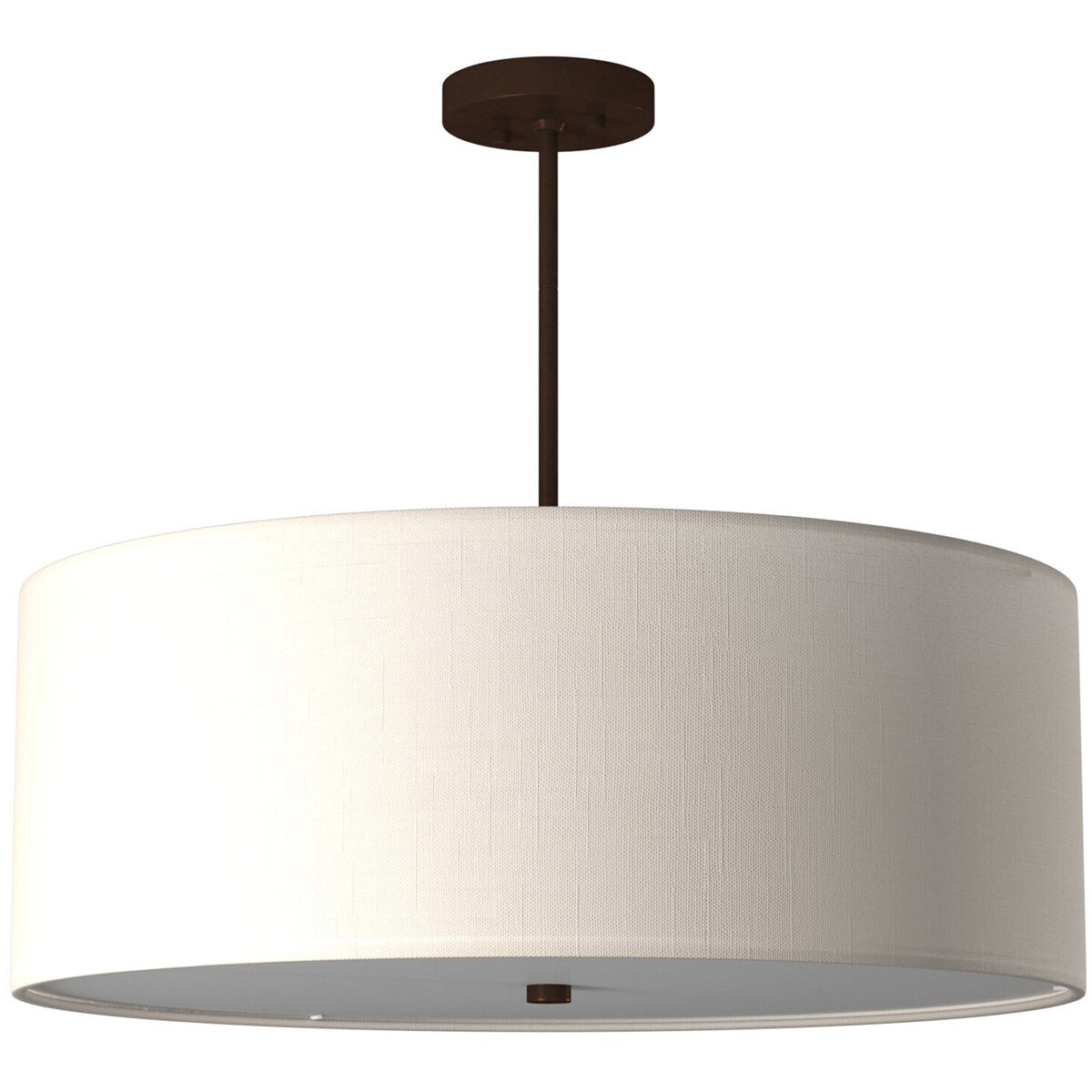 Textile LED 24 inch Dark Bronze Pendant Ceiling Light