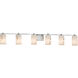 Lumenaria 6 Light 55.5 inch Polished Chrome Bath Bar Wall Light in Rectangle, Incandescent