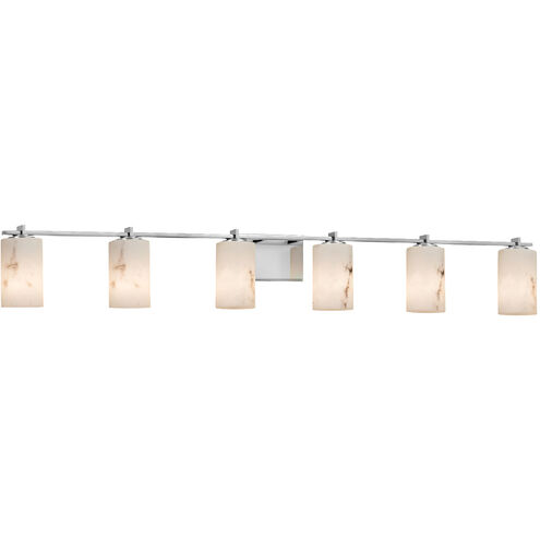 Lumenaria 6 Light 55.5 inch Polished Chrome Bath Bar Wall Light in Rectangle, Incandescent