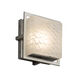 Fusion 6.5 inch Brushed Nickel Outdoor Wall Sconce in Weave Fusion