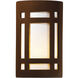 Ambiance Cylinder LED 9.5 inch Bisque Outdoor Wall Sconce, Small