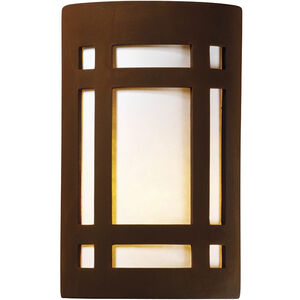 Ambiance Cylinder LED 9.5 inch Tierra Red Slate Outdoor Wall Sconce, Small