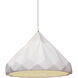 Radiance Collection LED 12 inch Antique Brass and Matte White and White Pendant Ceiling Light