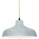 Radiance LED 11.5 inch Matte Black and Concrete Pendant Ceiling Light