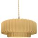 Radiance Collection - Pleated Tier Pendant Ceiling Light in Brushed Brass, Dedicated LED, Beige Twist Cord, Muted Yellow, 14.5W x 5.25H, Form+Finish+Function