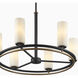 Fusion Collection - Tilburg Family 6 Light 26.5 inch Matte Black and Brass Chandelier Ceiling Light in 26.5" D x 26.5" W x 17" H, EVOLV