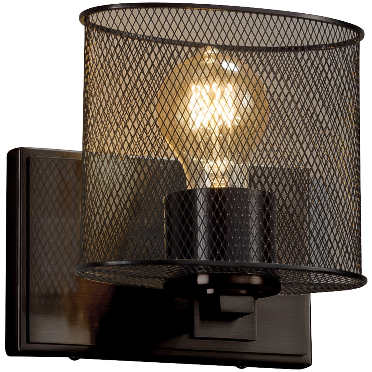 Wire Mesh 1 Light 7 inch Polished Chrome ADA Wall Sconce Wall Light, Era