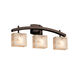 Alabaster Rocks 3 Light 25.5 inch Dark Bronze Vanity Light Wall Light in Rectangle, Incandescent