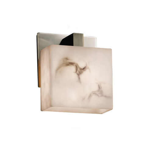 Lumenaria 1 Light 5.5 inch Brushed Nickel ADA Wall Sconce Wall Light in Rectangle, Incandescent