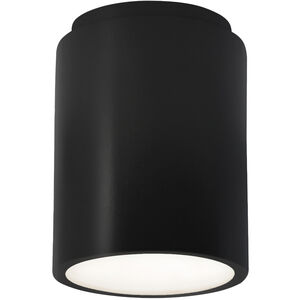 Radiance Cylinder LED 7 inch Carbon Matte Black Flush-Mount Ceiling Light in Carbon-Matte Black, 1000 Lm LED