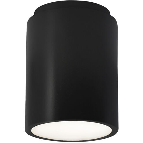 Radiance Cylinder LED 6.5 inch Carbon Matte Black Flush-Mount Ceiling Light