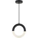 EVOLV LED 10.25 inch Matte Black Pendant Ceiling Light, Revolve Family
