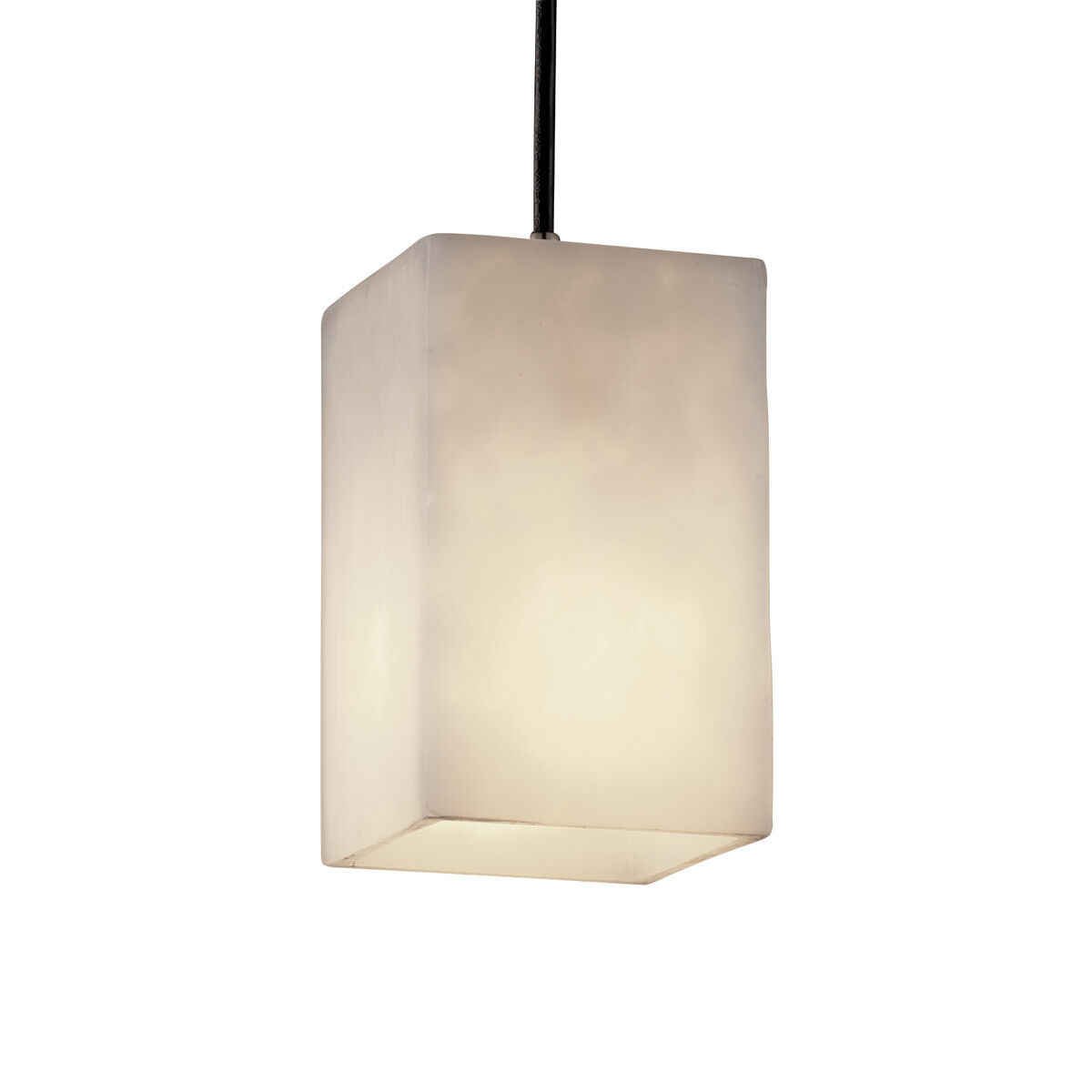 Clouds LED 4.5 inch Matte Black Pendant Ceiling Light in 700 Lm LED, White Cord, Tall Tapered Cylinder