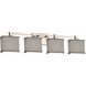 Textile 4 Light 32.5 inch Brushed Nickel Bath Vanity Light Wall Light, Tetra Family, Choices