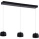 Frascati 3 Light 26 inch Matte Black Chandelier Ceiling Light