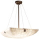 Clouds LED 27 inch Brushed Nickel Pendant Ceiling Light in 5000 Lm LED, Pair of Square with Points, Square Bowl, Finials