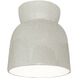 Radiance Collection - Hourglass 1 Light 7.5 inch White Crackle Flush-Mount Ceiling Light in Replaceable Bulb, Form+Finish+Function