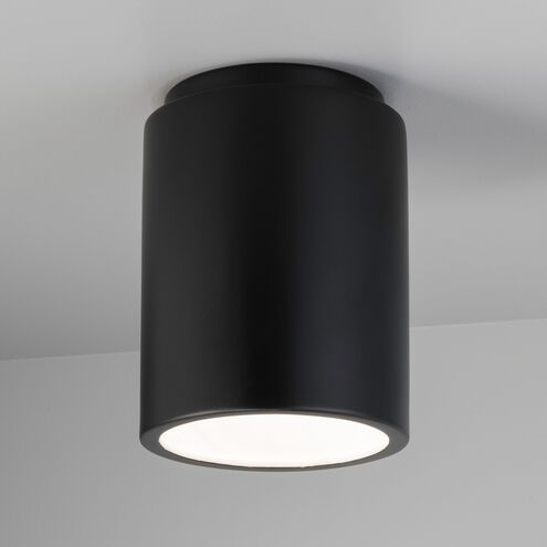 Radiance 1 Light 6.5 inch Carbon Matte Black Flush Mount Ceiling Light in Incandescent