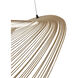 Eco Collection - Madera Family 23.75 inch Matte Black and Natural Wood Pendant Ceiling Light, EVOLV