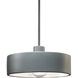 Radiance 1 Light 12 inch Pewter Green Pendant Ceiling Light in Rigid Stem Kit, Brushed Nickel