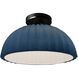 Radiance Collection - Pleated Dome Semi-Flush Ceiling Light in Matte Black, Dedicated LED, Midnight Sky/Matte White, Form+Finish+Function