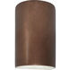 Ambiance Cylinder LED 5.75 inch Antique Copper ADA Wall Sconce Wall Light, Small
