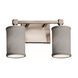 Textile 13 inch Brushed Nickel Bath Bar Wall Light