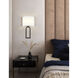 Textile Collection Wall Sconce Wall Light in Brushed Brass, Oslo Family
