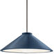 Radiance Collection - Flare 1 Light 11.75 inch Midnight Sky and Brushed Nickel Pendant Ceiling Light in Replaceable Bulb, Rigid Stem, Form+Finish+Function