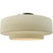 Radiance Collection - Tier LED 14.5 inch Vanilla Gloss and Brushed Nickel Semi-Flush Ceiling Light in Dedicated LED, 14.5W x 7.25H, Form+Finish+Function