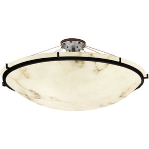 Lumenaria 8 Light 51 inch Matte Black Semi-Flush Bowl Ceiling Light in Incandescent