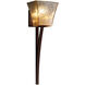 Fusion 1 Light 4.5 inch Matte Black Wall Sconce Wall Light in Cylinder with Flat Rim, Incandescent, Weave Fusion