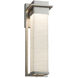Porcelina 16.5 inch Brushed Nickel Outdoor Wall Sconce