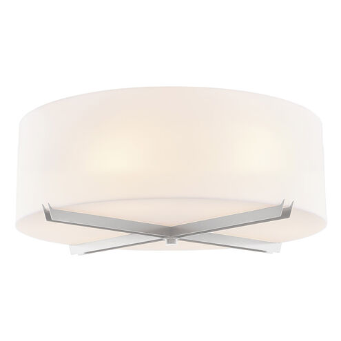 EVOLV 18 inch Brushed Nickel Flush-Mount Ceiling Light, Crossbar Family