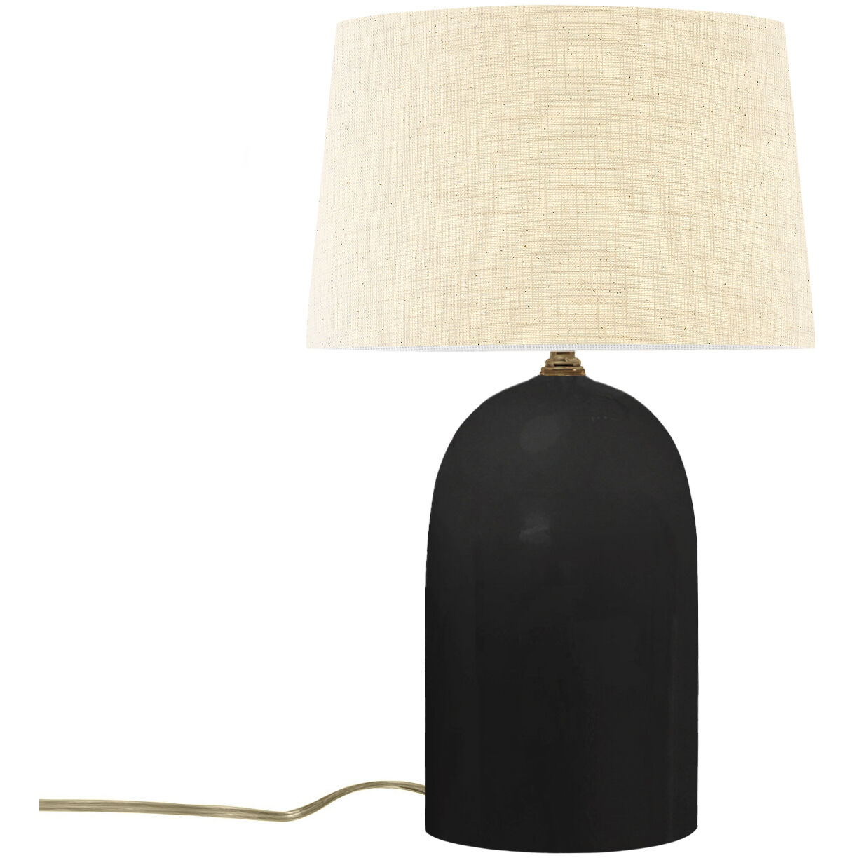 Luminance Collection - Kava 1 Light 22 inch Carbon Matte Black Table Lamp Portable Light in Cream, Form+Finish+Function