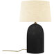 Luminance Collection - Kava 1 Light 22 inch Carbon Matte Black Table Lamp Portable Light in Cream, Form+Finish+Function