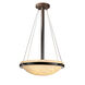 Fusion LED 18 inch Matte Black Pendant Ceiling Light in 3000 Lm LED, Opal Fusion