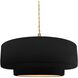Radiance Collection - Tier Pendant Ceiling Light in Brushed Brass, Dedicated LED, Beige Twist Cord, Carbon Matte Black/Champagne Gold, 14.5W x 5.25H, Form+Finish+Function