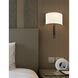 Textile Collection 1 Light 10 inch Matte Black ADA Wall Sconce Wall Light, Hamilton Family