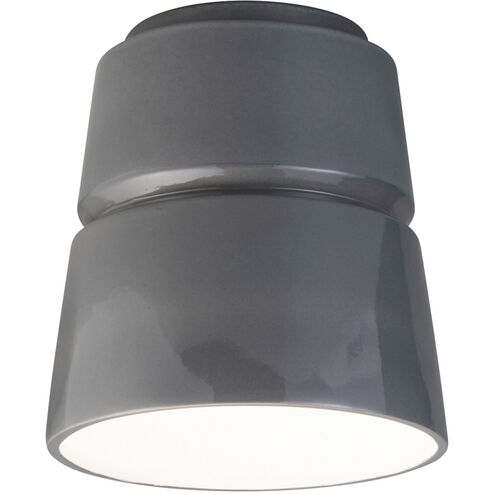 Radiance Collection LED 7.5 inch Gloss Gray Outdoor Flush-Mount