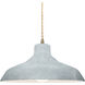 Radiance LED 13.5 inch Antique Brass and Concrete Pendant Ceiling Light