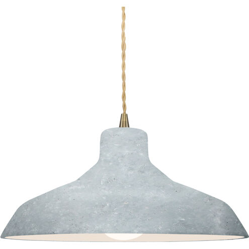 Radiance LED 13.5 inch Antique Brass and Concrete Pendant Ceiling Light