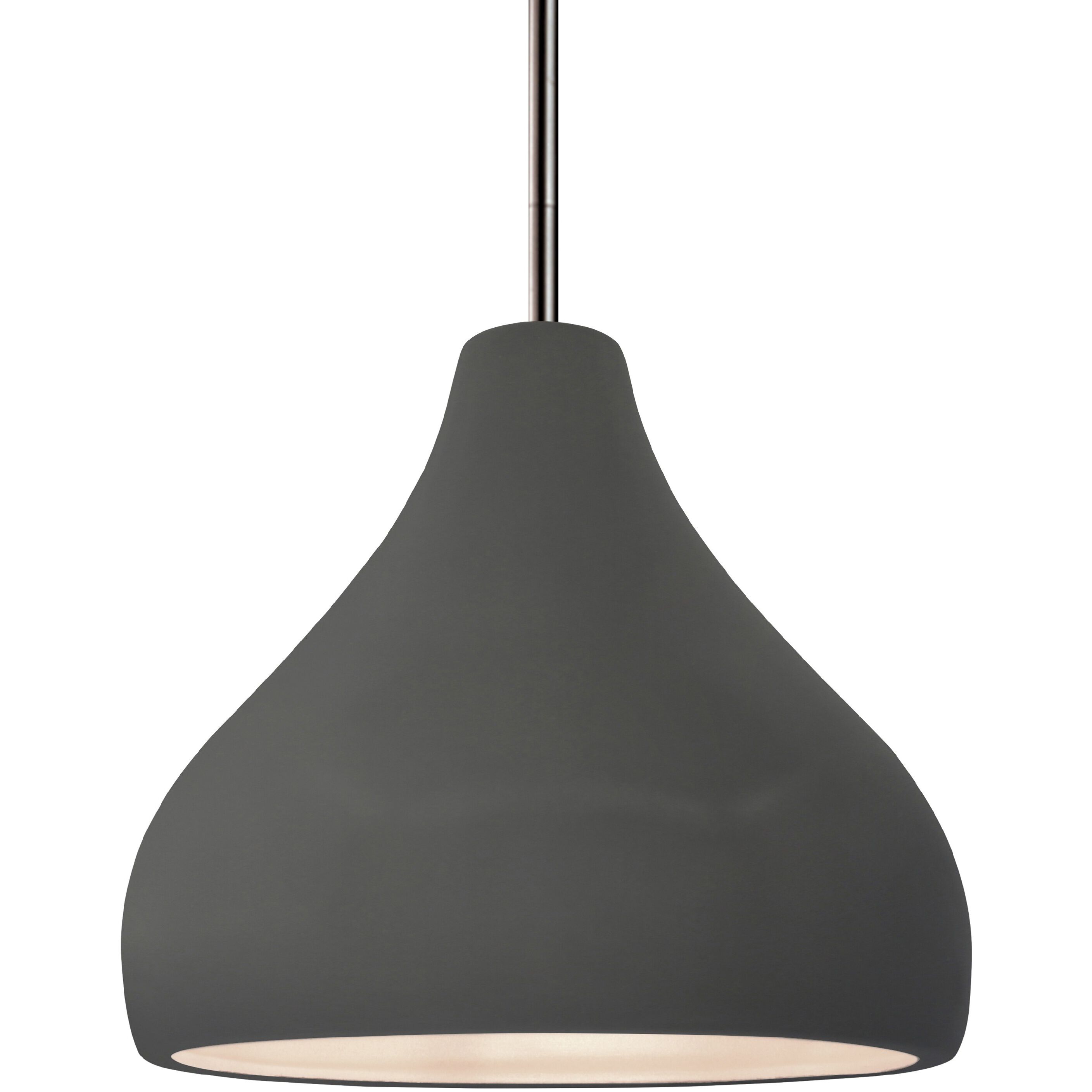 Radiance LED 11.5 inch Gloss Grey and Brushed Nickel Pendant Ceiling Light